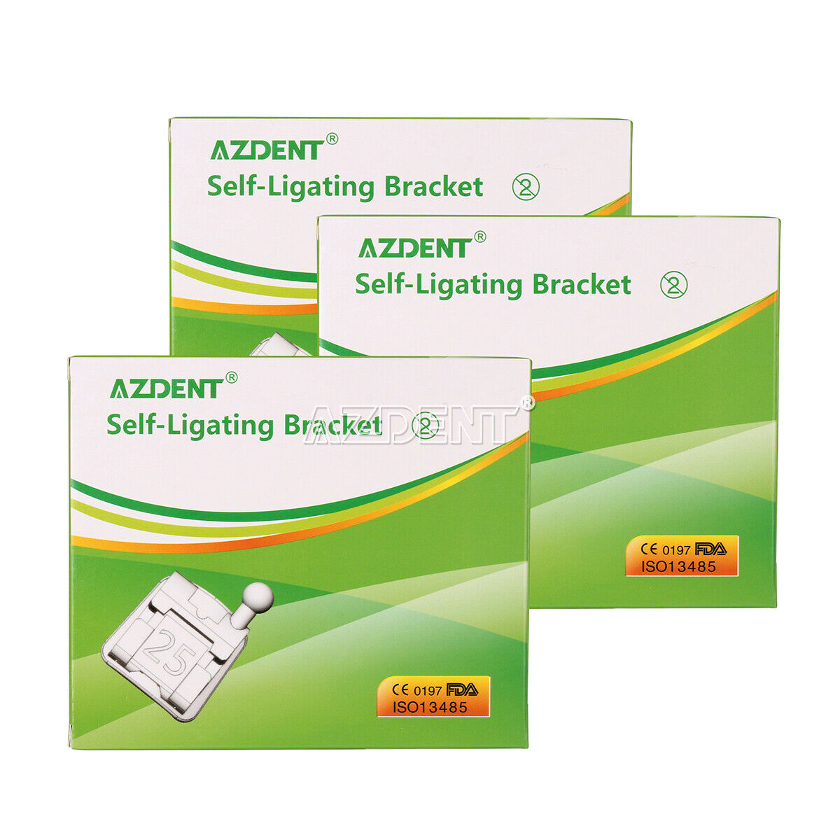 3xDental Orthodontic Self-ligating Brackets Braces 3 4 5 Hooks Roth 022" AZDENT