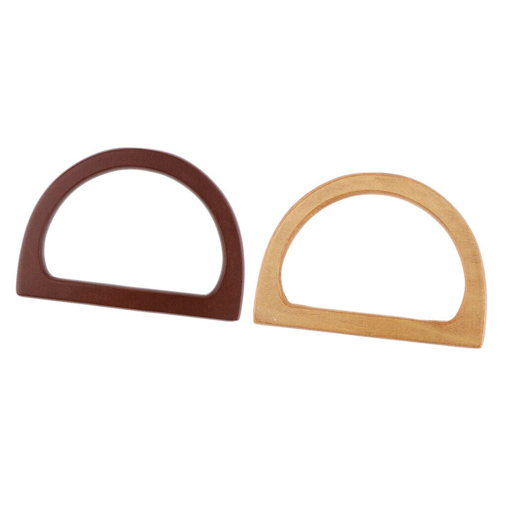 2x Fashion Solid Wood Bag Handle Replacement Handbag Frame Purse Bag Making