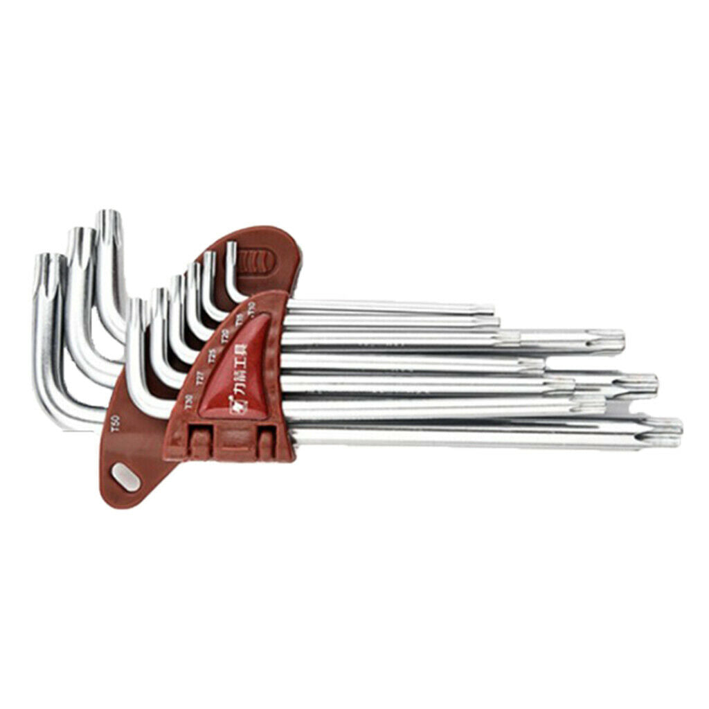 Steel L Handle Hex Key Allen Wrench Set Metric Long Plum Blossom End