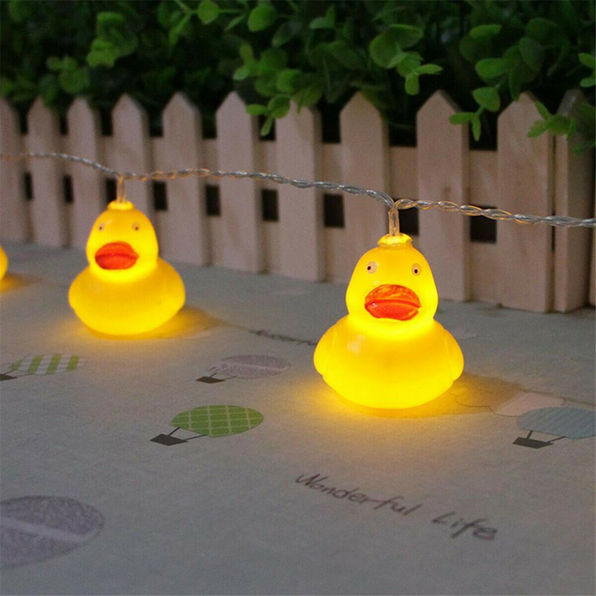 Cute Little Yellow Duck LED String Light Xmas Garden Patio Tree Kids Room Decor