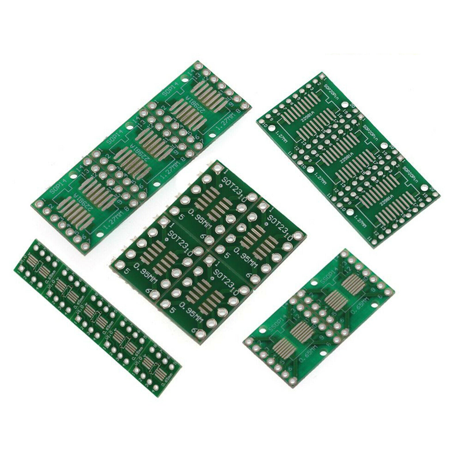 35pcs   TSSOP SOT23 SMT DIP Adapter PCB Experiment Convertor IC Board DIY