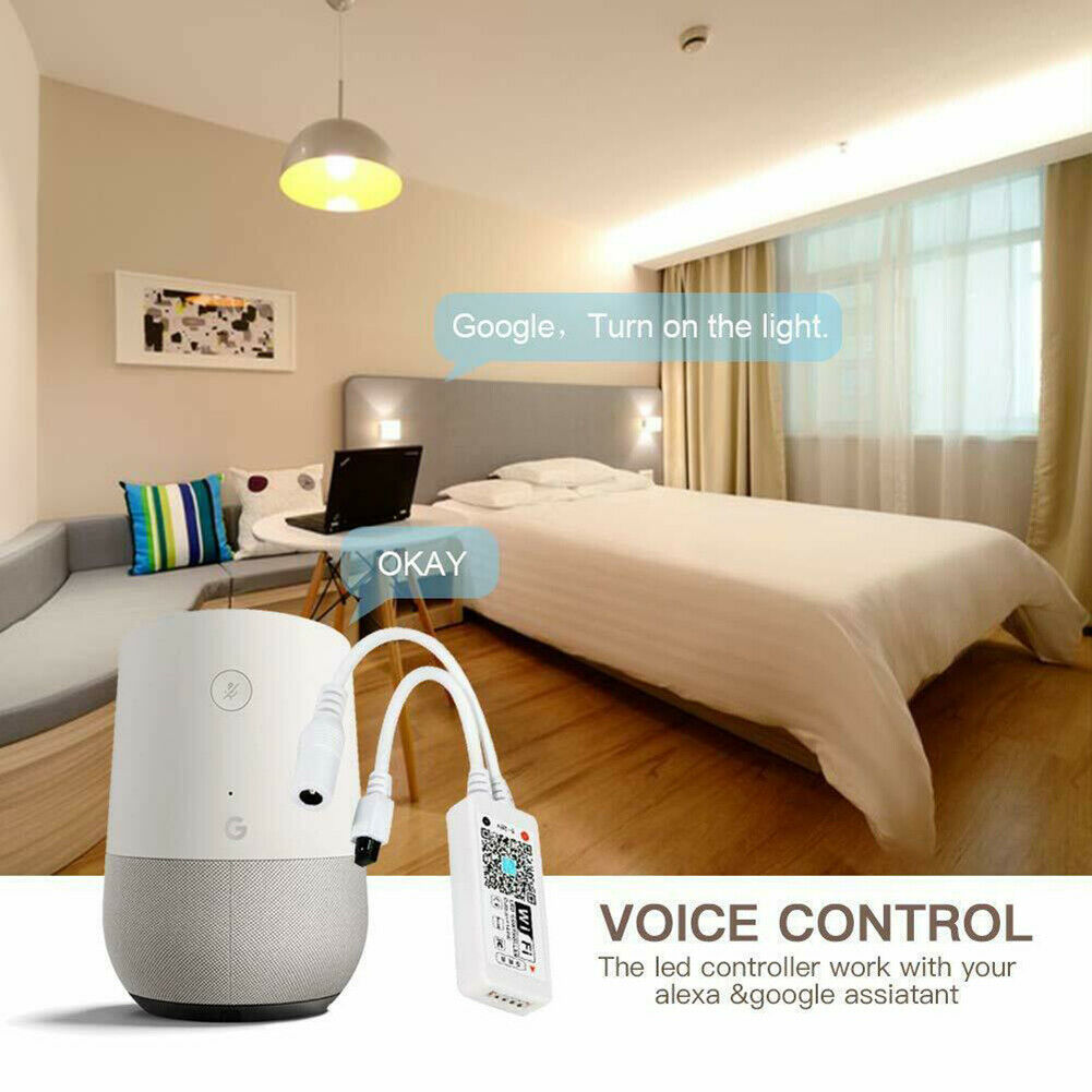 1x Mini Bluetooth/WiFi LED Controller w/ IR Remote For RGB&RGBW LED Strip Light