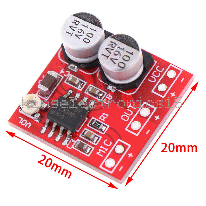 LM386 electret microphone amplifier board / microphone amplifier DC4-12V