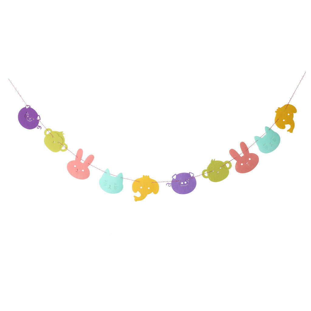 Lovely Animal Banner Kids Birthday Baby Shower Party Hanging Decoration