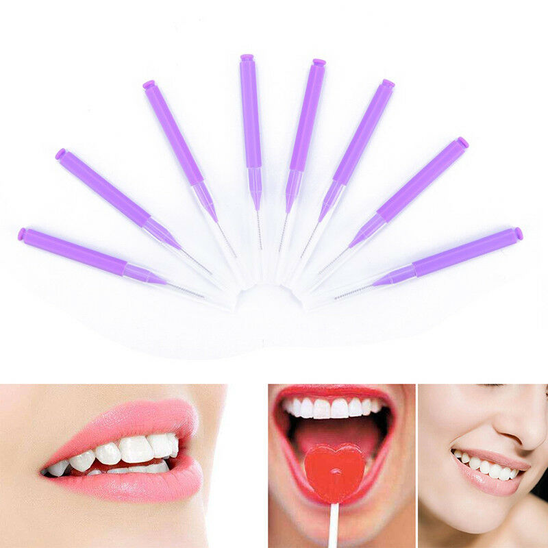 plastic toothpick soft 8pcs tooth cleaning flossing head interdental brus.l8
