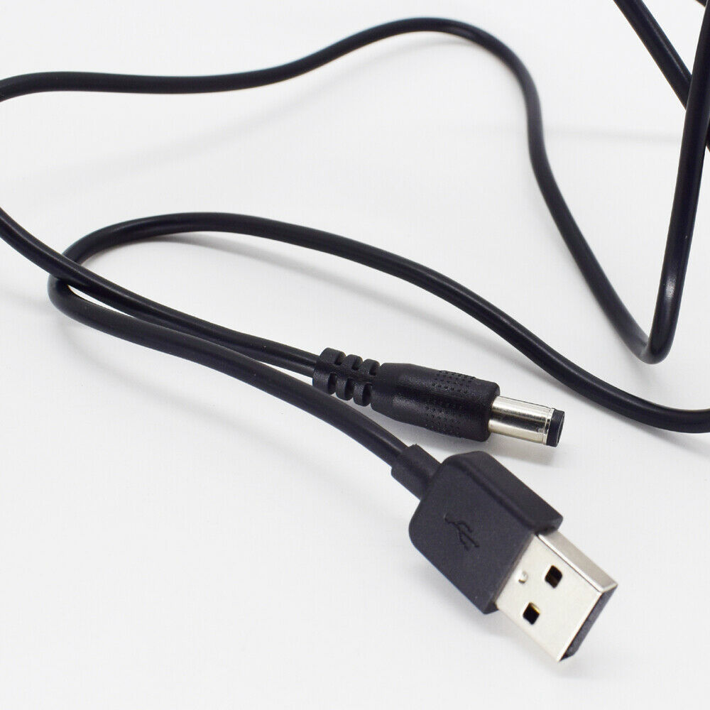 50pcs 1M/3.3FT USB 2.0 Male to 5.5x2.1mm Male 20AWG DC Power Charger Cable