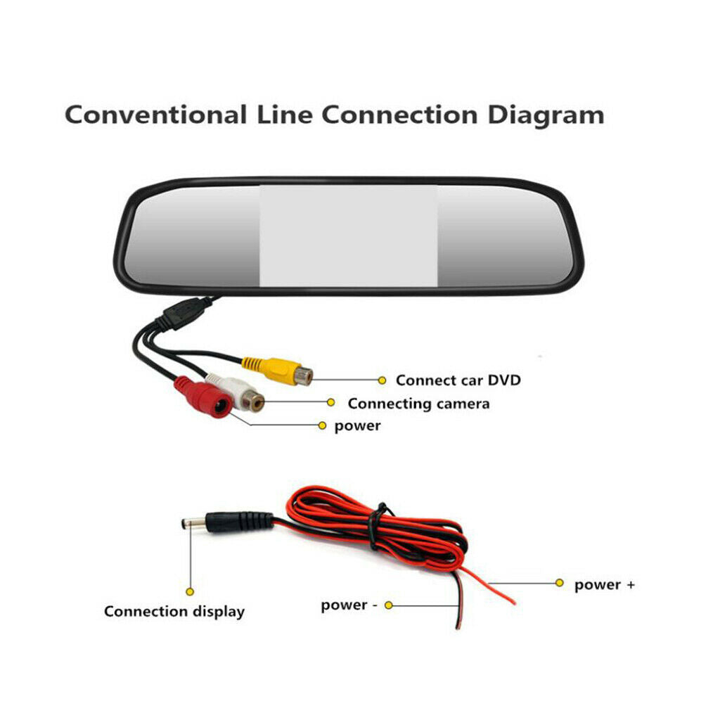 4.3inch 800*480 TFT LCD Car Rear View Mirror Monitor Electronic Auto Dimming