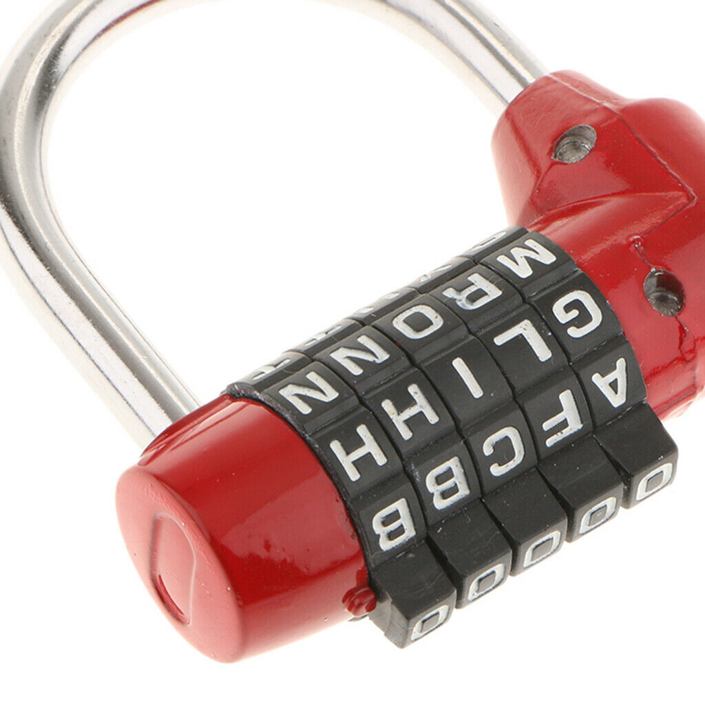3Pack 5 Letter Combination Lock Password Sturdy Security Padlock for Home, Gate,