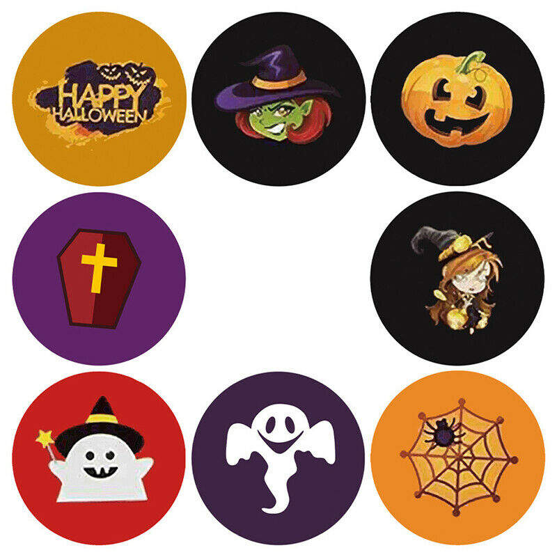 500pcs Halloween Spider Round Stickers Envelope Sealing Labels Candy Bag Stic Tt