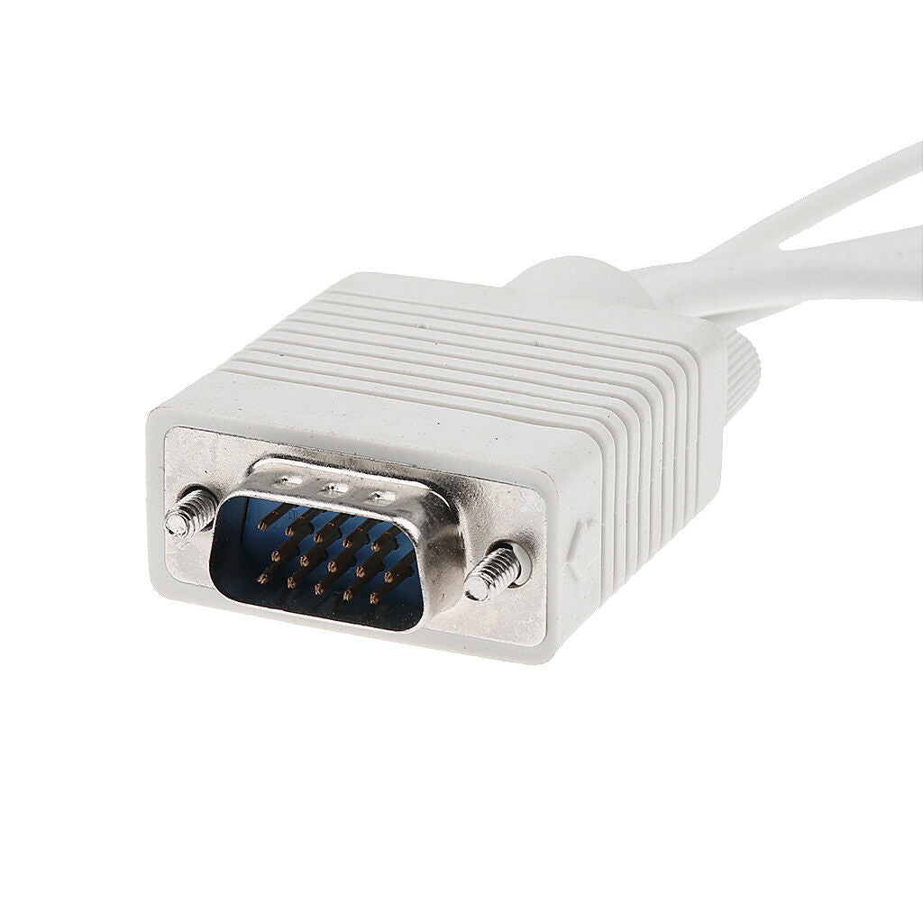 VGA Male to S-Video 3 RCA Female Video Cable AV TV Adapter Converter for PC