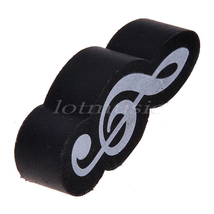 2 Pcs Black Pink Stationary Music Note Rubber Eraser Gift