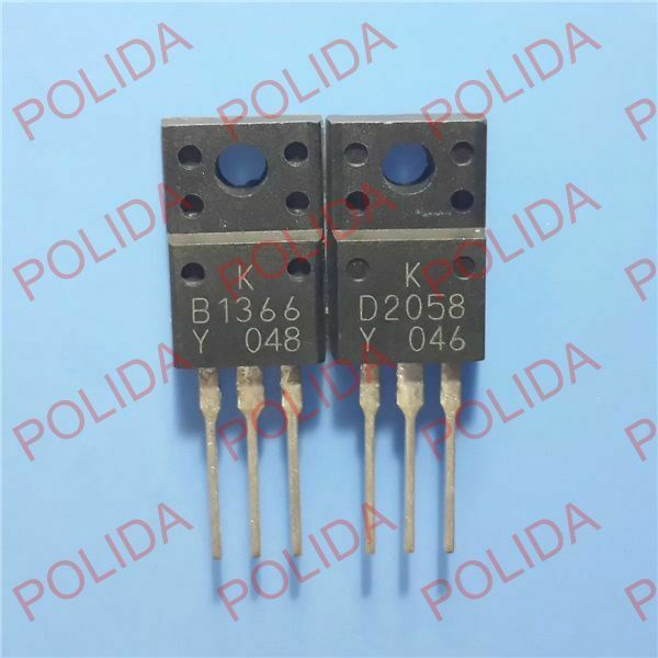 5pairs (10PCS) KEC TO-220F KTB1366+KTD2058 2SB1366+2SD2058 B1366+D2058