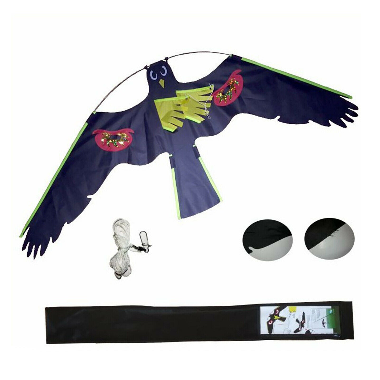 2X Flying Eagle Kite Bird Repeller Pigeon Decoy Garden Scarer golden flame