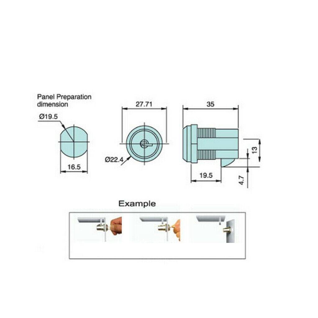 Metal  Push to Close Latch for Boat and Motorbike Glovebox Safety Device