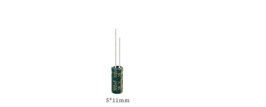 20pcs 16v100uf Aluminum electrolytic capacitor Power adapter inverter 5x11mm
