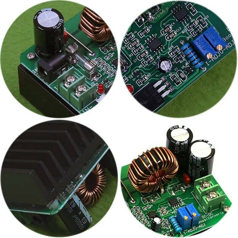 600W High Power DC to DC Boost Converter DC 12-60V to 12-80V Boost Module BoarD1