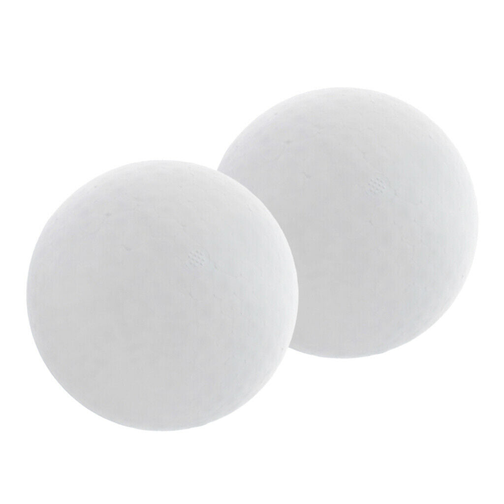 2x Foam Balls for Slime DIY and Art Craft Supplies â€“ White Styrofoam Beads for
