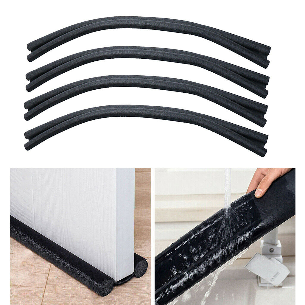 4x Flexible Door Bottom Sealing Strip Guard Wind Sealer Stopper Wind Dust