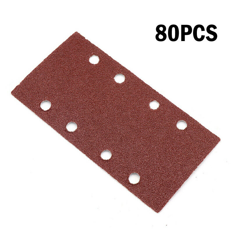 80PCS Square 60 80 120 180-600 Grit Polish Sandpaper Sanding Wood Pads Disc Kit