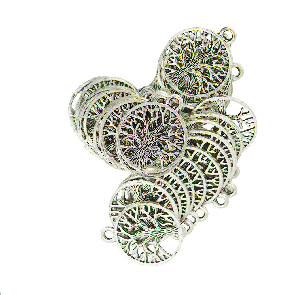 30Pcs Tree of Life Charms Pendant Beads Jewellery Making Loose Beads DIY