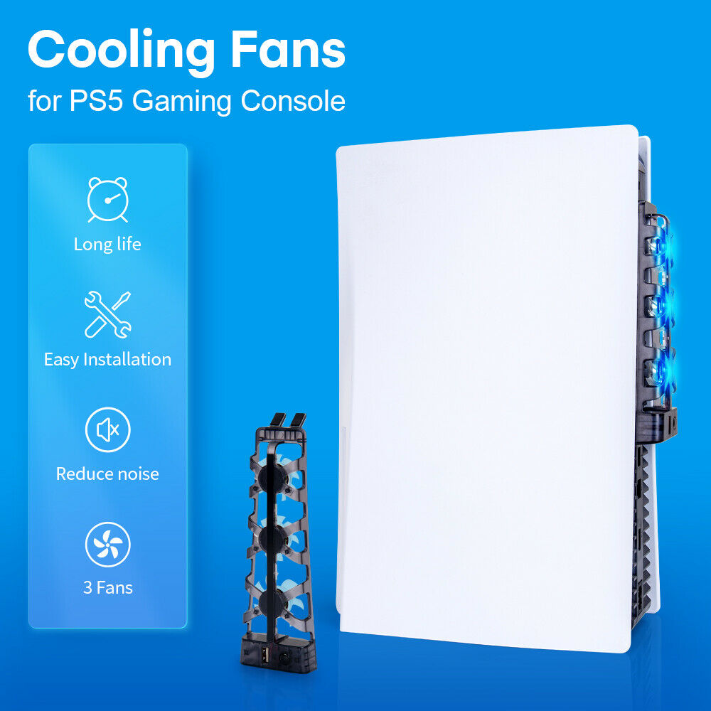 Cooler Fans with LED Indicator for Sony Playstation 5 Console Cooling Cooler