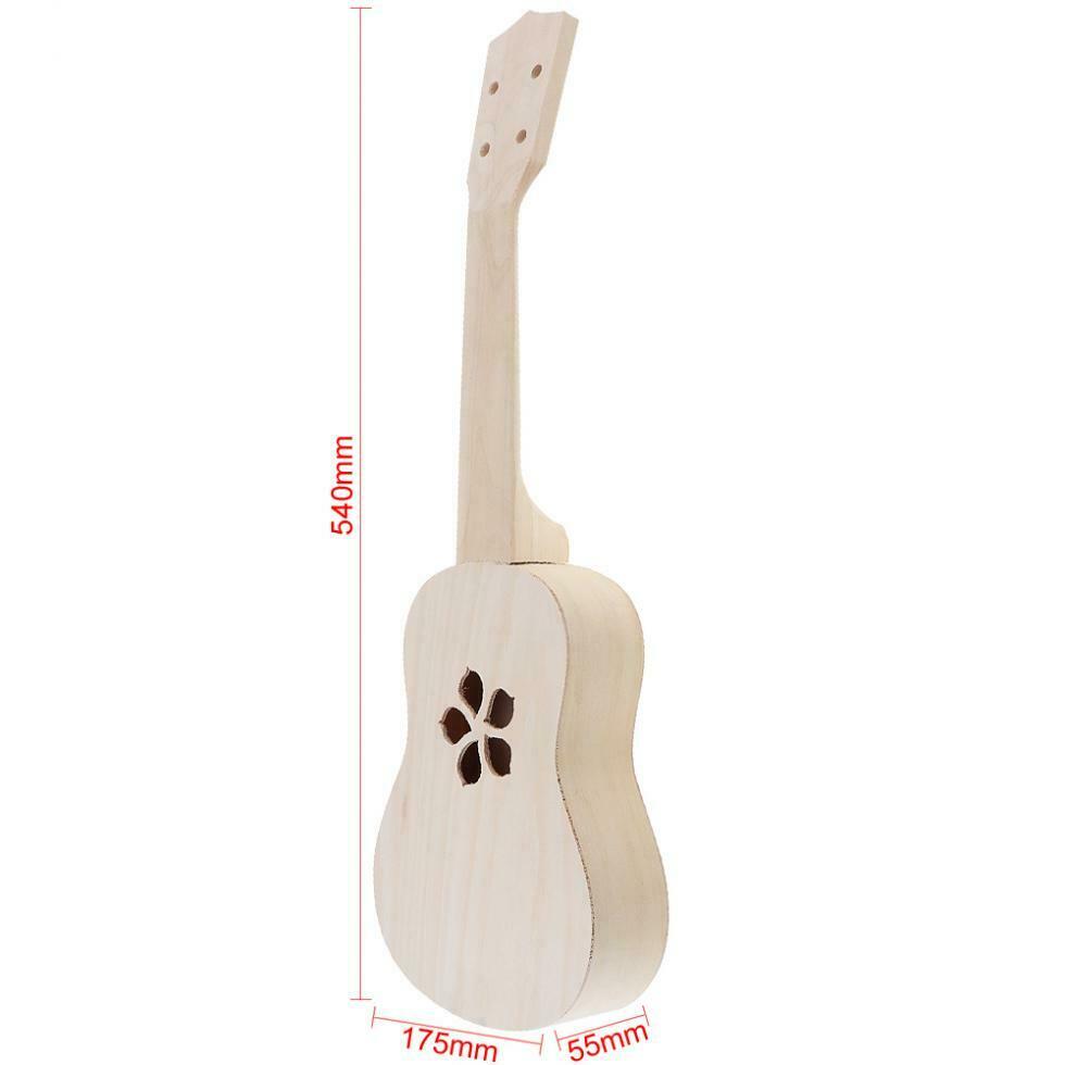 21'' Ukulele DIY Painting Kit Basswood Soprano Hawaii Guitar Kids Gift