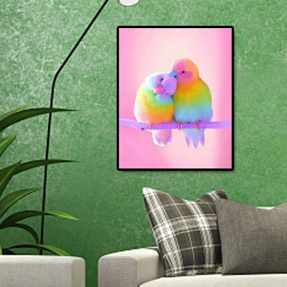Colorful Bird 5D DIY Full Square Drill Diamond Painting Manual Mosaic Kits @