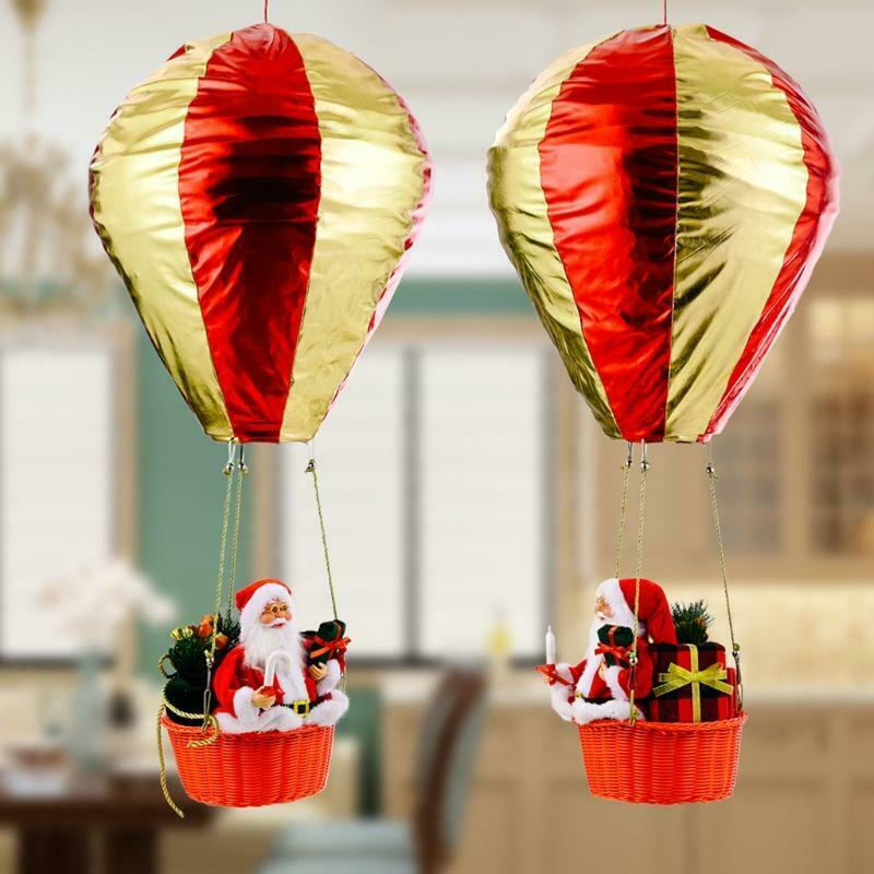 Santa Hot Air Balloon Decoration for Birthday Party Home Festival Supplies