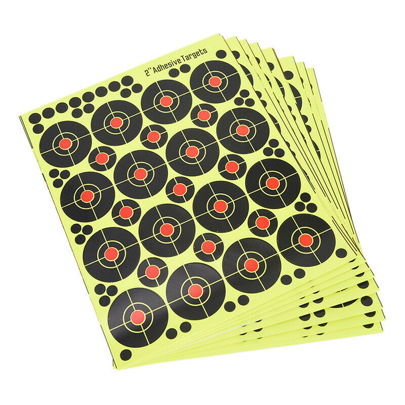 160pcs/10 sheets Shooting Targets Glow Florescent Paper Target for Hunting-ArrDD