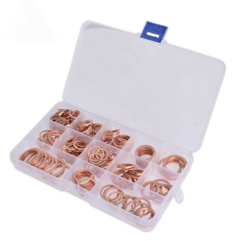 280 Sets of Copper Washers, Combination Washers, Boxed Flat Washers 12 Sizes