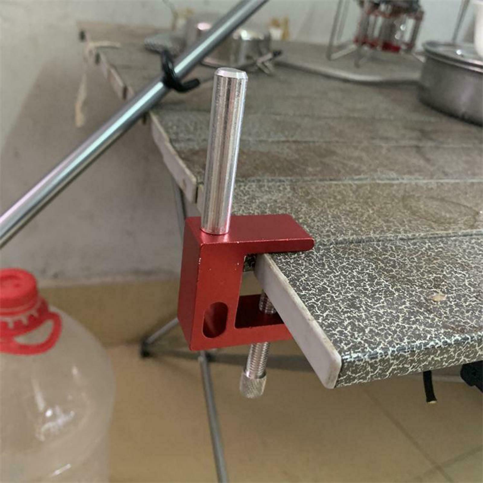 Foldable Lamp Pole Stainless Steel Hanger Hook Stand Fixed Clip
