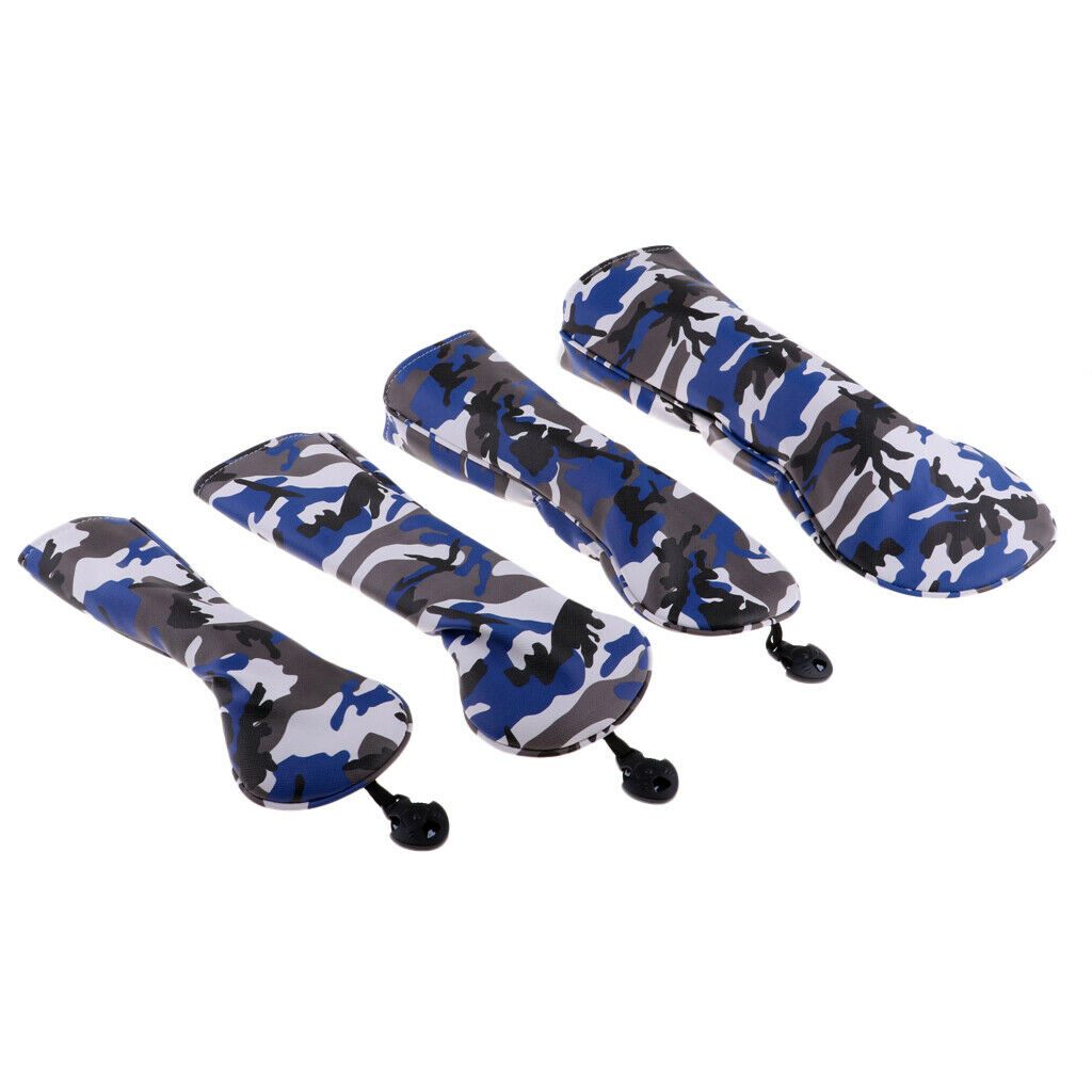 Waterproof Driver Woods Head Cover Protector Club Cover with Interchangeable No.