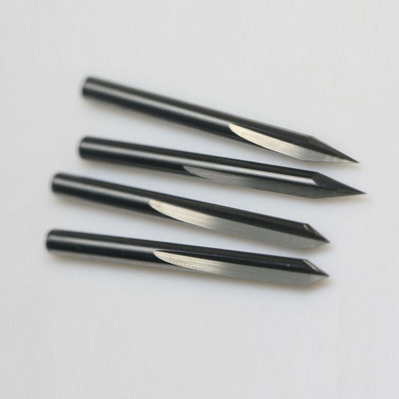 5Pcs 3mm 30 degree 0.3mm Tungsten Carbide Double Flutes Straight Engraving Bits