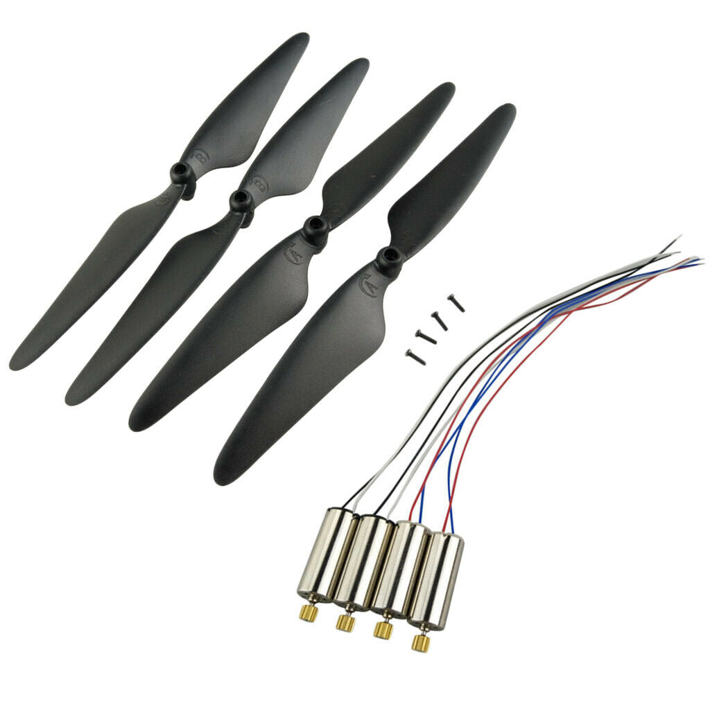 4 Pieces Propeller Blade Motor for   X4 H502S H502E Drone Parts Black