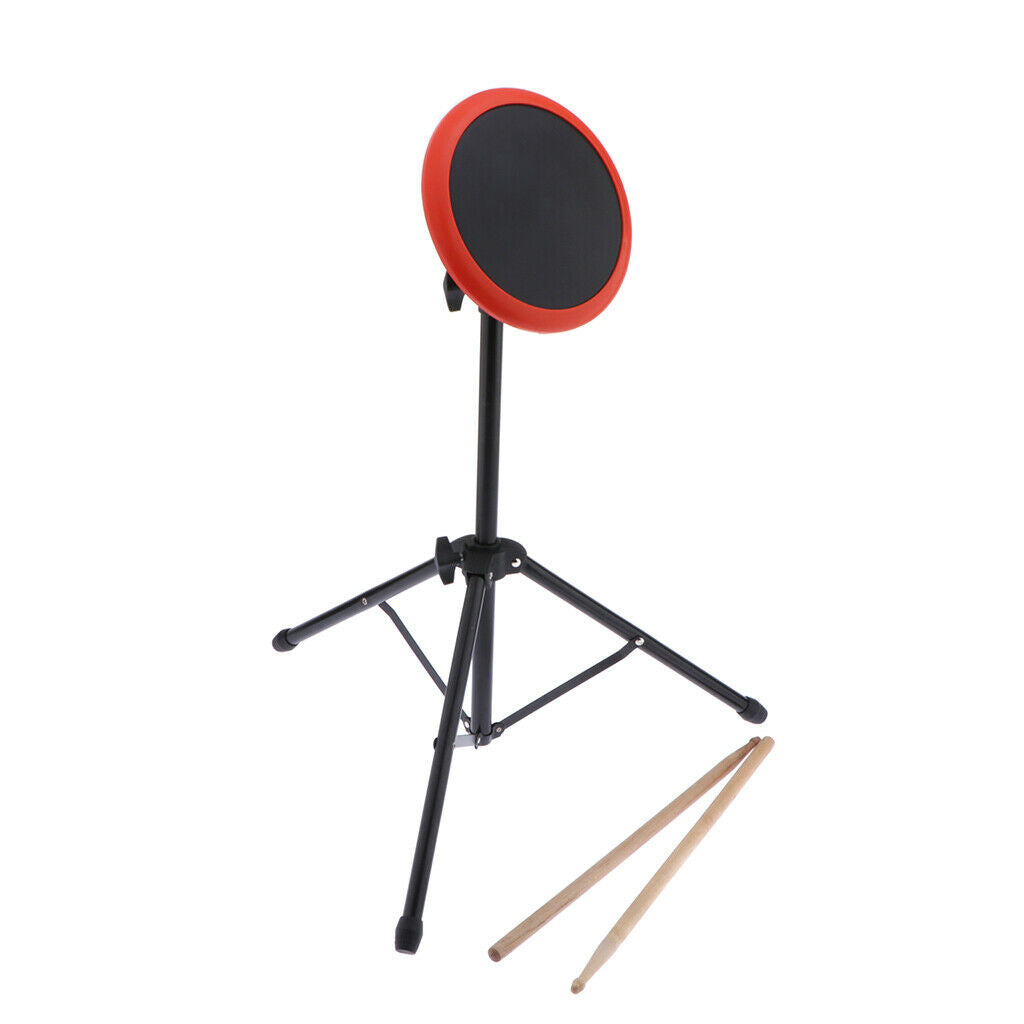Drummer Practice Pad 6inch with Portable Tripod Stand Drumsticks and Bag