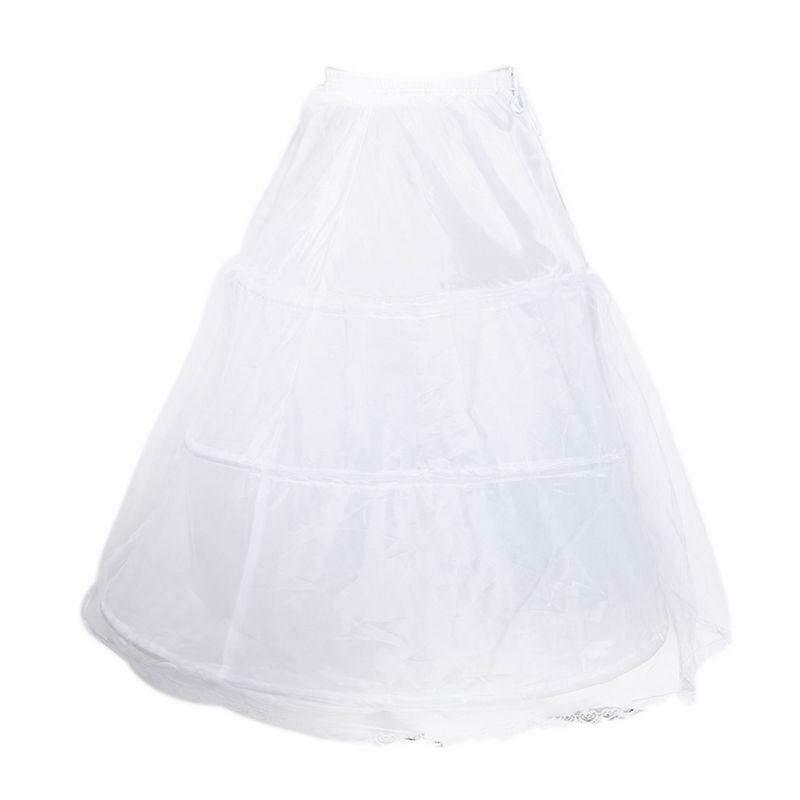 3 Hoops Bridal Crinolines Petticoat Bustle Ball Gown Wedding Dress Underskirt