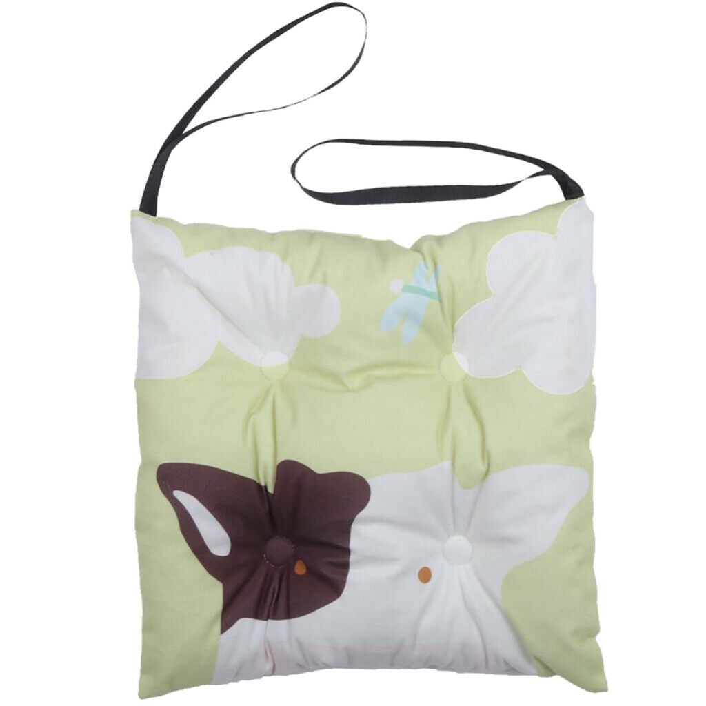 Square Cow Baby Children Chair Cushion Pads with Strap 40x40cm
