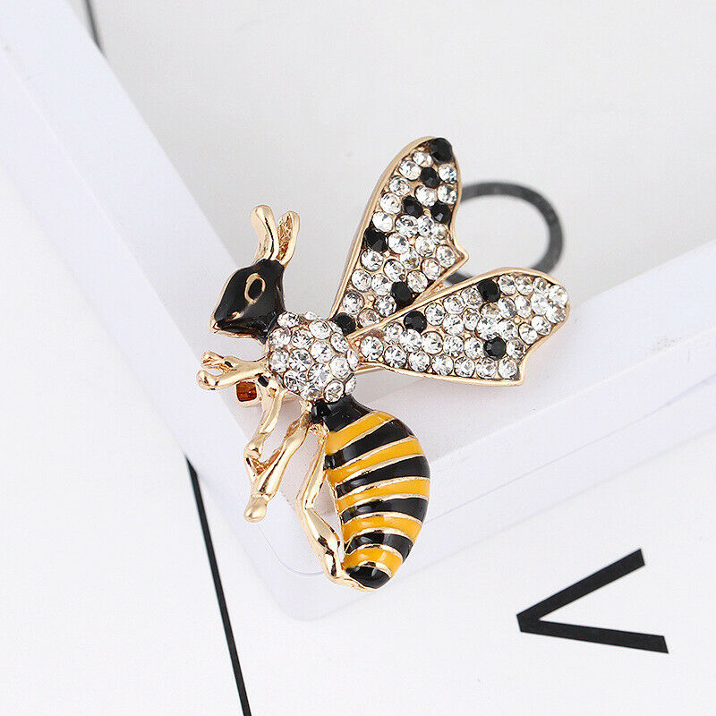 Fashion Rhinestone Enamel Bee Insect Brooch Pin Scarf Corsage Jewelry Gi.l8