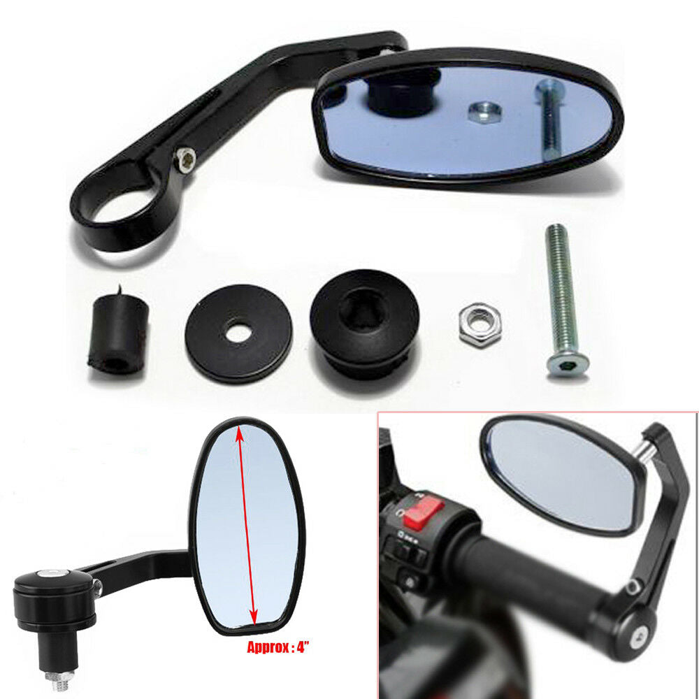 2PCS Motorcycle 7/8" Handlebar End Mirrors For Street bikes Sports bikes Chopper