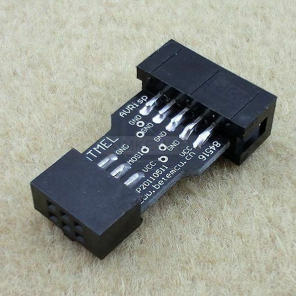 10 to 6 Pins Convertor Adapter for ATMEL ISP programmer