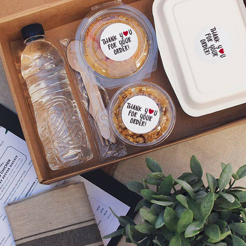 500pcs/roll round thank you for your order sealing stickers gifts bag lab.l8