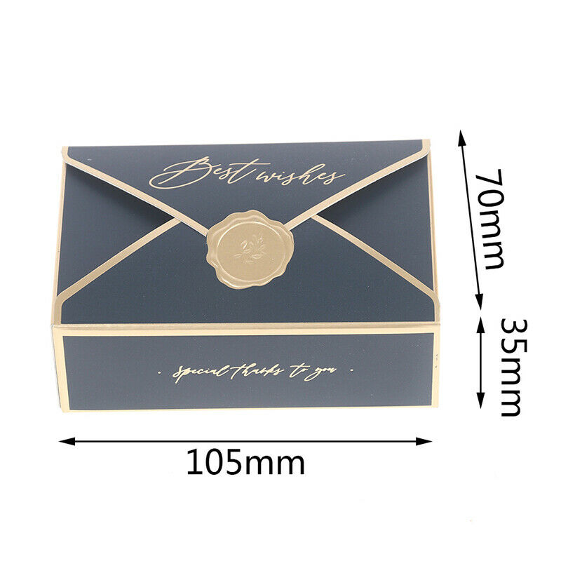 5pcs Bronzing Envelope Shape Wedding Candy Boxs Party Packaging Gift BagsFCA