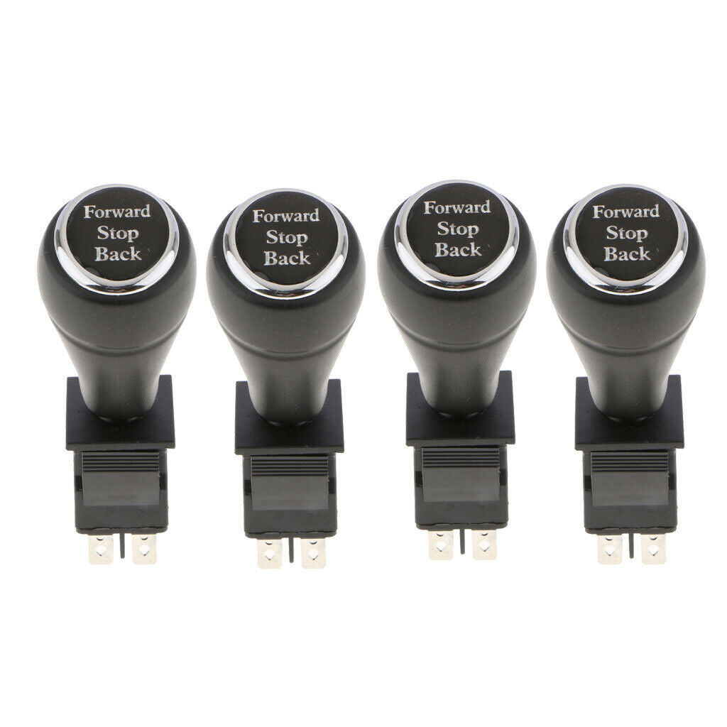 4Pieces Durable Toddlers Ride Car Push Rod Joystick Switch 3Mode DIY Black
