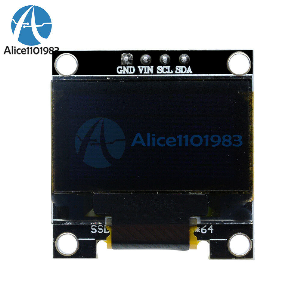 0.96" I2C IIC Serial 128X64 White OLED LCD LED Display Module for Arduino