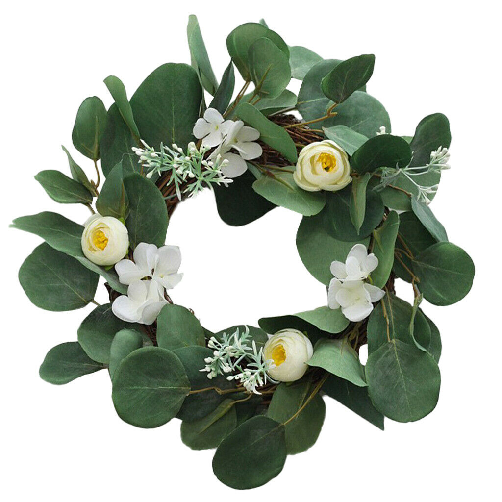 Green Leaf Vines Wreath for Summer/Fall Festival Celebration Front