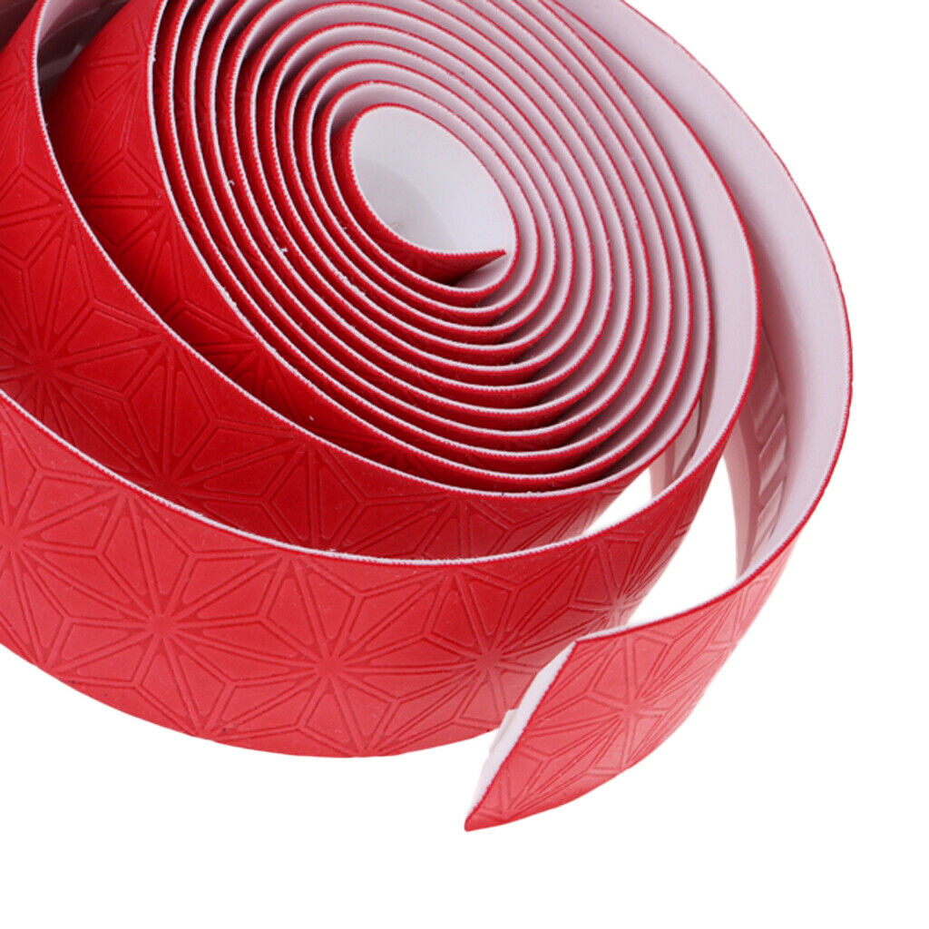2Pcs Bike Bicycle Handlebar Tape Cycling Handle Wraps with Bar Plugs Red