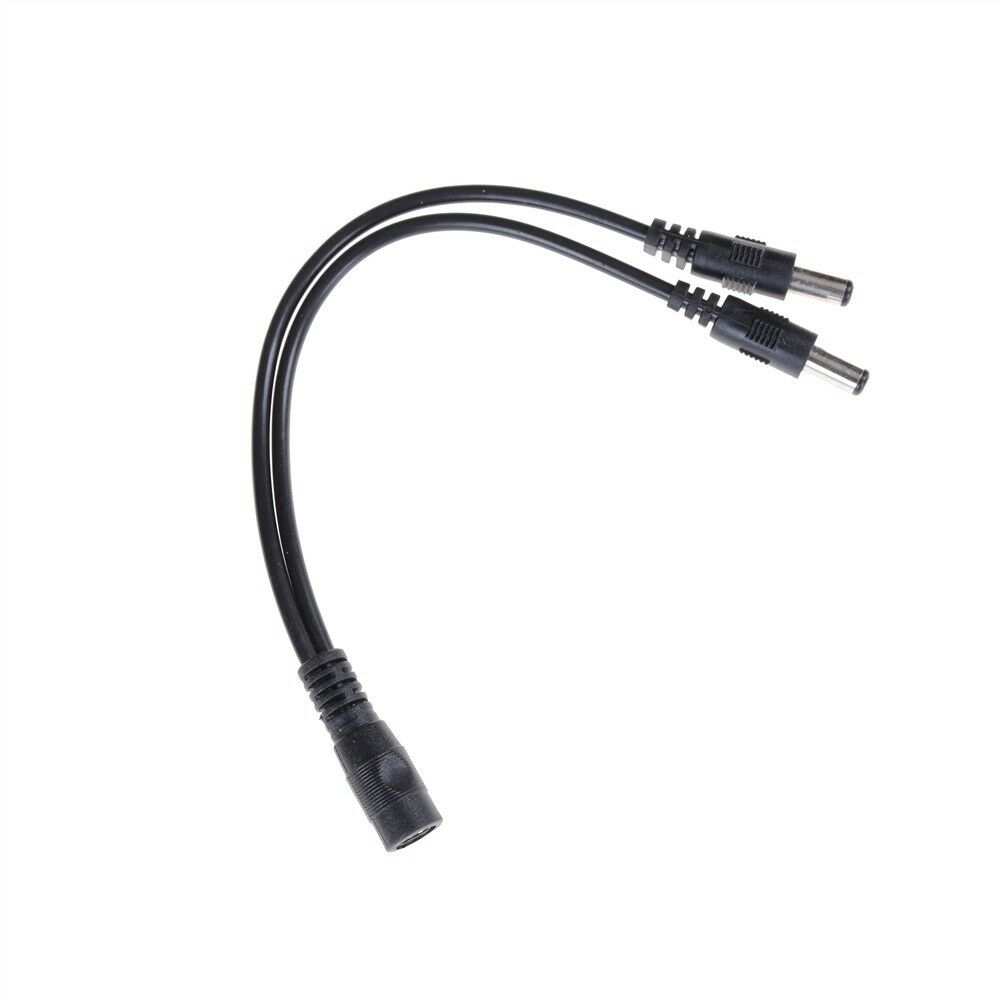 5.5x2.1mm 1Male To 2 Female Plug DC Power Splitter Adapter For TV Camer.l8