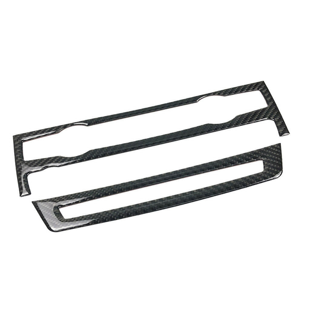 2x Carbon Fiber Control Panel Interior Trim For BMW e70 e71 X5 X6 2008-2013