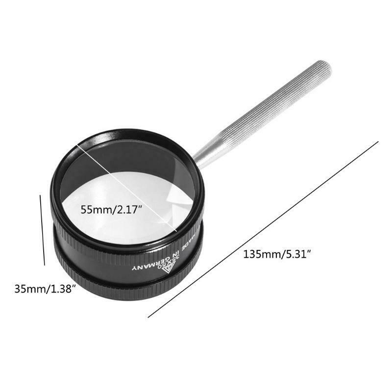 35X Handheld Magnifier Metal High Clarity Reading Magnifying Glass Portable