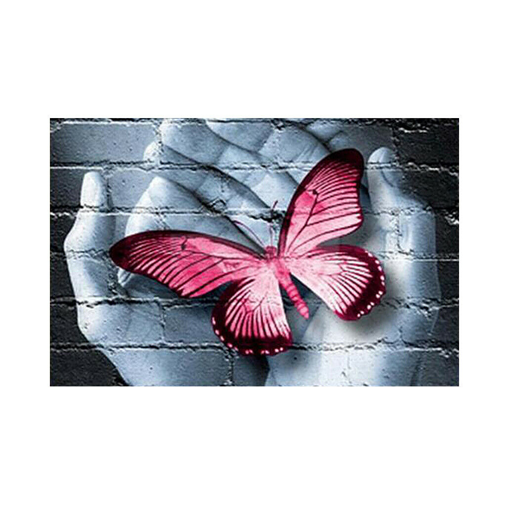 Palm Butterfly Full Drill 5D DIY Diamond Painting Kit Cross Stitch Crystals